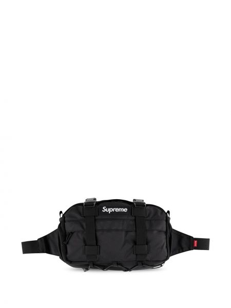 Поясная сумка с логотипом Supreme, черная