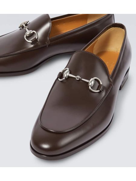 Loafers di pelle Gucci marrone