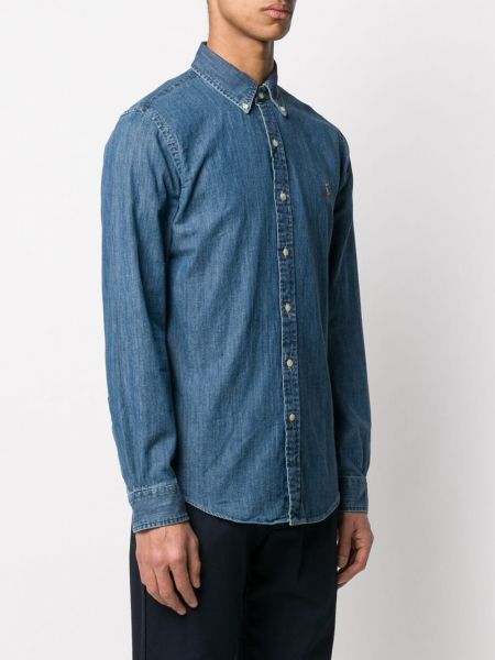 Péřová džínová košile Polo Ralph Lauren modrá