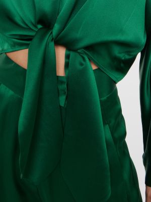 Blusa de raso de seda The Sei verde