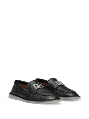 Kožené loafers Dolce & Gabbana černé