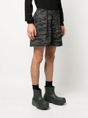 Shorts de sport à imprimé à imprimé camouflage Mackintosh noir