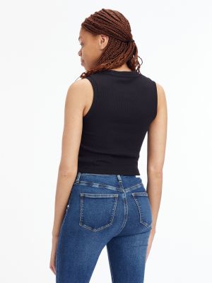 Crop top Calvin Klein Jeans černý