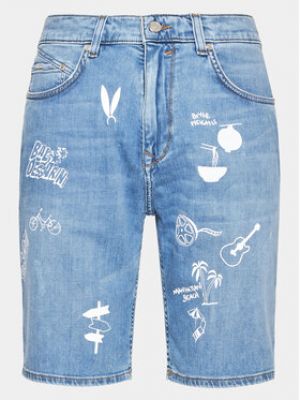 Priliehavé džínsové šortky Baldessarini modrá