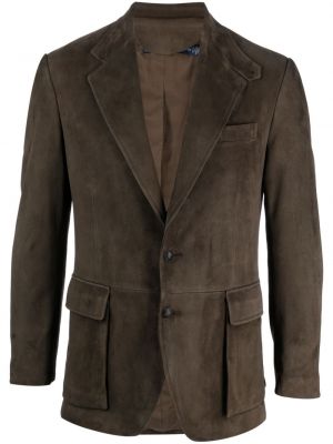 Bavlnená zamatová košeľa s kapucňou Polo Ralph Lauren hnedá