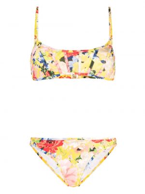 Bikini s cvjetnim printom s printom Zimmermann