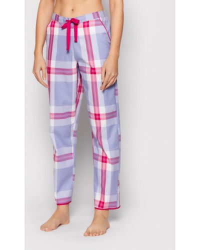 Cyberjammies Pizsama nadrág Carrie Check 9058 Lila Relaxed Fit