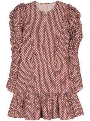 Kleid mit print mit plisseefalten Stella Nova