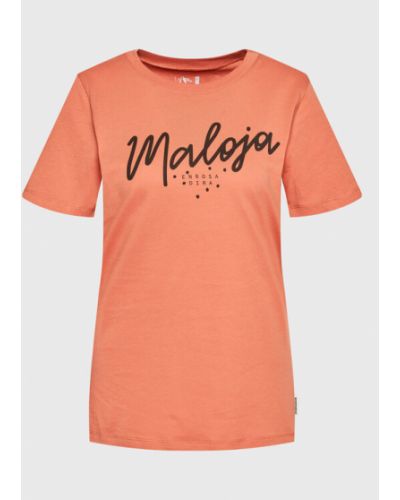 Gyapjú póló Maloja - narancsszínű
