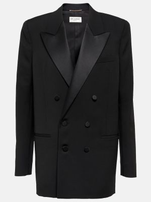 Vlnený oblek Saint Laurent čierna