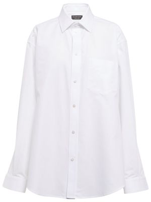 Bavlněná košile Balenciaga bílá