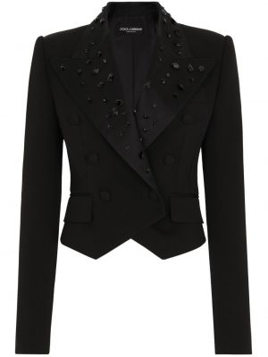 Blazer mit kristallen Dolce & Gabbana schwarz