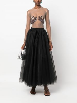 Tylové dlouhá sukně Giambattista Valli černé