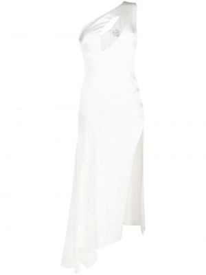 Satynowa sukienka wieczorowa Concepto biała