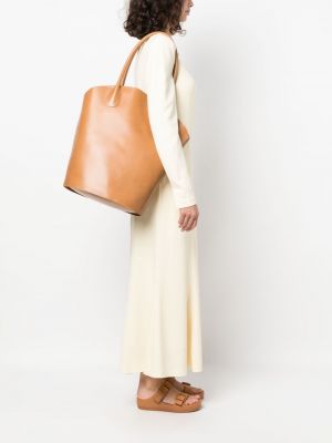 Leder shopper handtasche By Malene Birger braun
