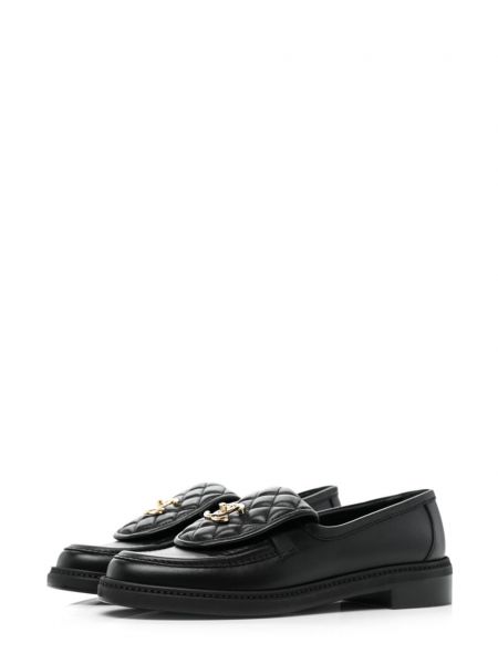 Kožené loafers Chanel Pre-owned černé