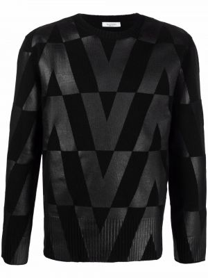 Пуловер с принт Valentino Garavani черно