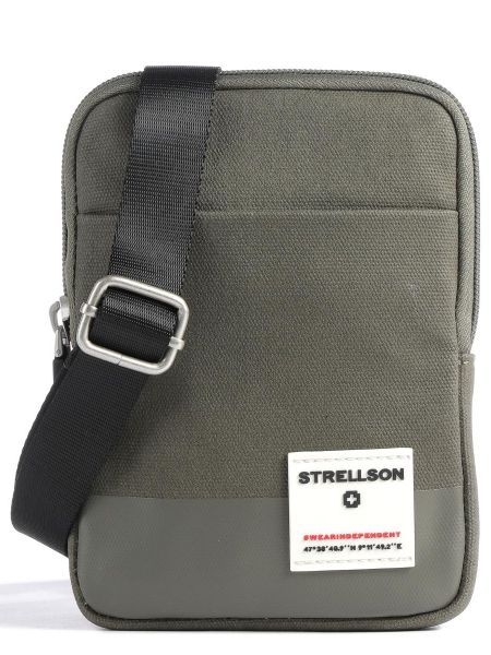 Хлопковая сумка через плечо Strellson хаки