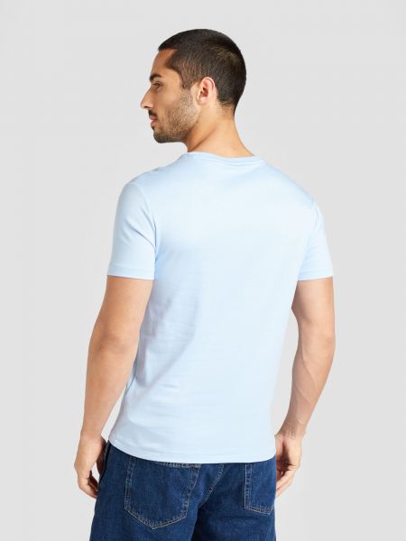 Slim fit priliehavé tričko Polo Ralph Lauren modrá