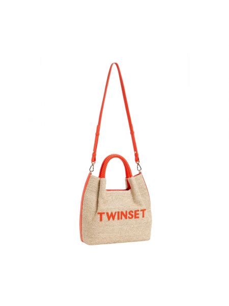 Geflochtene shopper handtasche mit taschen Twinset