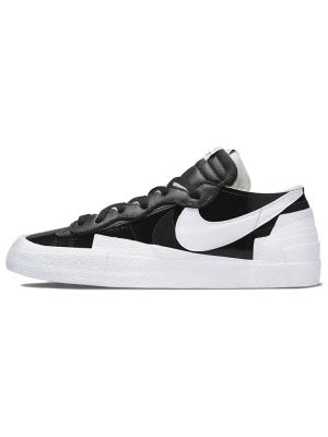 Лаковые кожаные кроссовки Nike Blazer черные