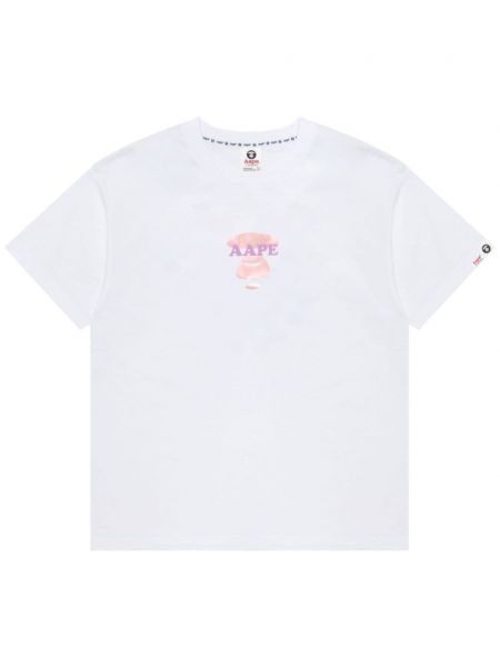 Kokvilnas t-krekls ar apdruku Aape By *a Bathing Ape® balts