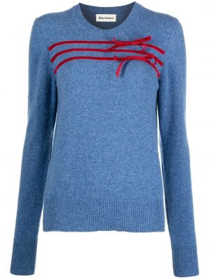 Кашмирен вълнен пуловер с панделка Molly Goddard
