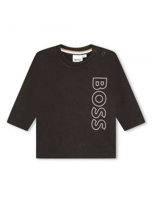 Felpa con stampa Boss Kidswear nero