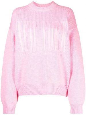 Пуловер с принт Alexander Wang розово