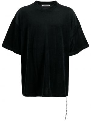 Velurové tričko Mastermind World čierna
