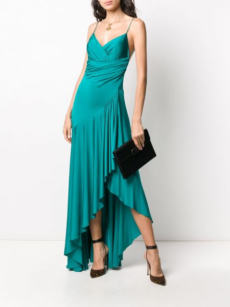Sukienka koktajlowa asymetryczna Alexandre Vauthier zielona