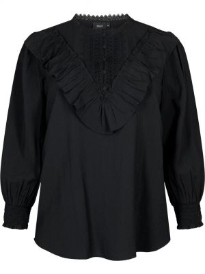 Блузка с вышивкой Zizzi черная