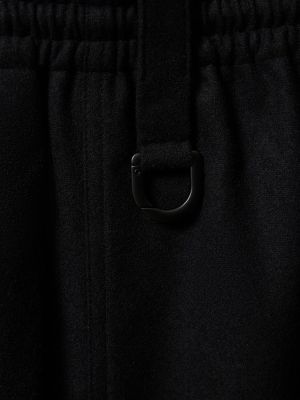 Flanelové vlnené nohavice Y-3 čierna