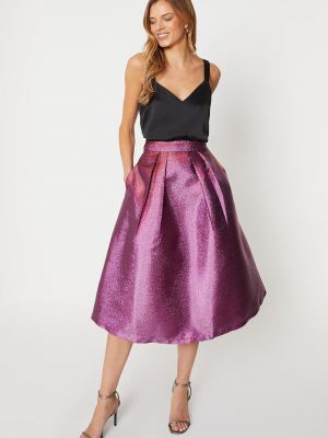 Жаккардовая юбка-миди с эффектом металлик Coast розовый