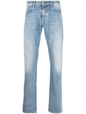 Jeans skinny ricamati slim fit Moorer blu