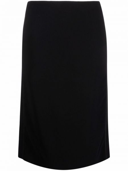 Falda de tubo ajustada con cremallera Versace negro