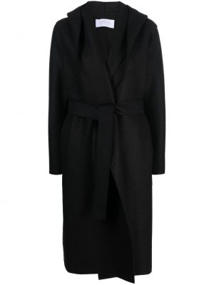 Veltinio paltas Harris Wharf London juoda