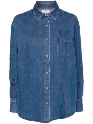 Koszula jeansowa Forte Forte niebieska