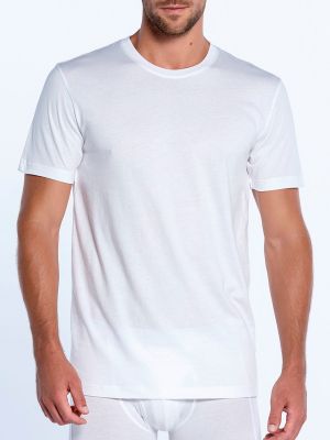 Camiseta de algodón de punto manga corta Punto Blanco blanco