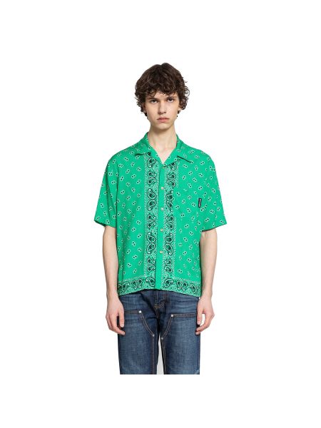 Camicia Palm Angels verde