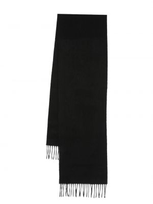 Плетен кашмирен шал Aspinal Of London черно