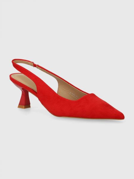 Ниски обувки с тънък ток Answear Lab червено