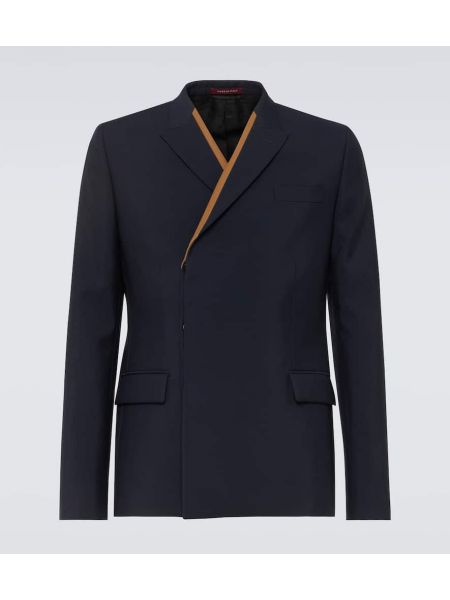 Uld satin blazer Gucci sort