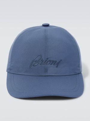 Siuvinėtas kepurė su snapeliu Brioni mėlyna