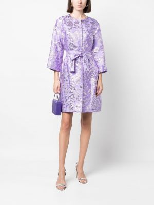 Žakardinis gėlėtas paltas P.a.r.o.s.h. violetinė