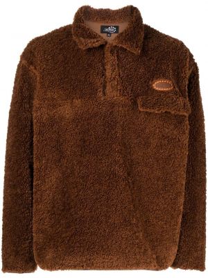 Fliso džemperis v formos iškirpte Afb ruda