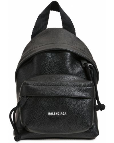 Černý kožený batoh Balenciaga