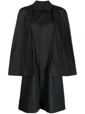 Βαμβακερό μακρύ πουκάμισο με κουμπιά Noir Kei Ninomiya μαύρο