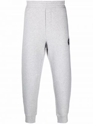 Pantalones de chándal con bordado Emporio Armani gris