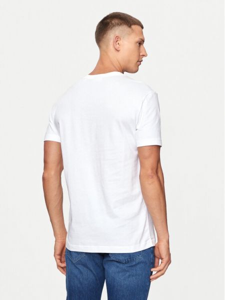Тениска slim Gant бяло